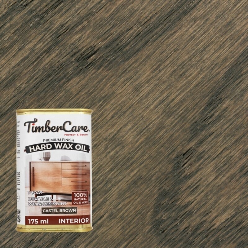 Защитное масло с твердым воском TimberCare Hard Wax Oil 175 мл Темно-коричневый 350102
