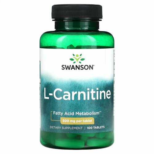 Swanson, L-Carnitine, 500 mg, 100 Tablets