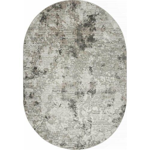 Ковер Овальный на пол в гостиную в спальню 150х230 см бежевый современный ворс 8 мм 303720 KoverVDom