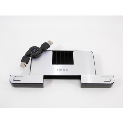 Подставка для ноутбука Deep Cool N10 2xUSB порта вентилятор 50х15мм размер 153x93x23мм цвет серебристый 490₽
