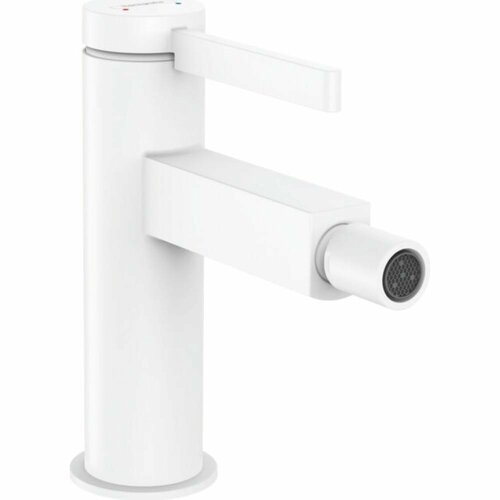 Смеситель для биде Hansgrohe Finoris 76200700 матовый белый смеситель для раковины hansgrohe finoris со сливным клапаном push open 76010670 черный матовый