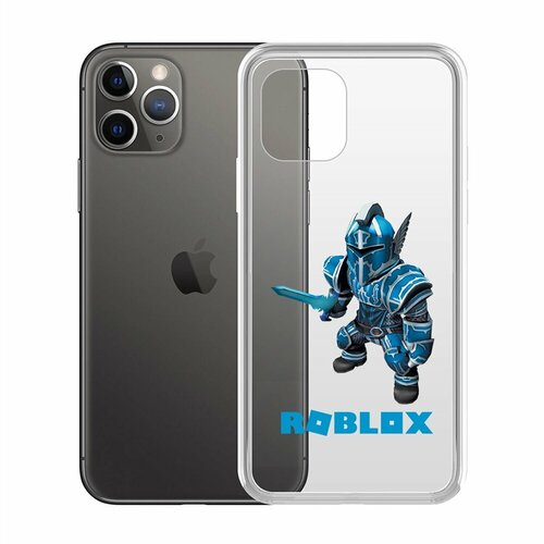 Чехол-накладка Krutoff Clear Case Roblox-Рыцарь Алар для iPhone 11 Pro чехол накладка krutoff clear case roblox рыцарь алар для samsung galaxy a03 a035