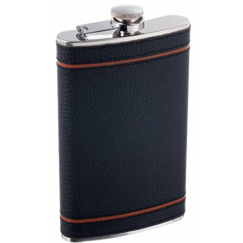 S.Quire W125-9 Фляга s.quire 0,27 л, сталь+искусственная кожа, черно-коричневая