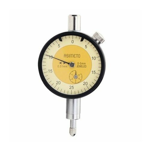ASIMETO 401-05-2 Индикатор часового типа ИЧ 0-5 мм, 0,01 мм, шкала 0-25-0