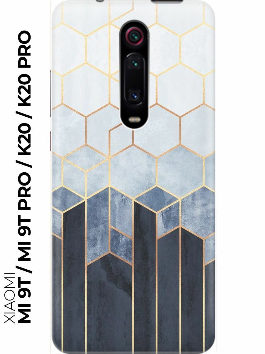 RE: PA Накладка Transparent для Xiaomi Mi 9T / Mi 9T Pro / K20 / K20 Pro с принтом "Золотые соты на сером"