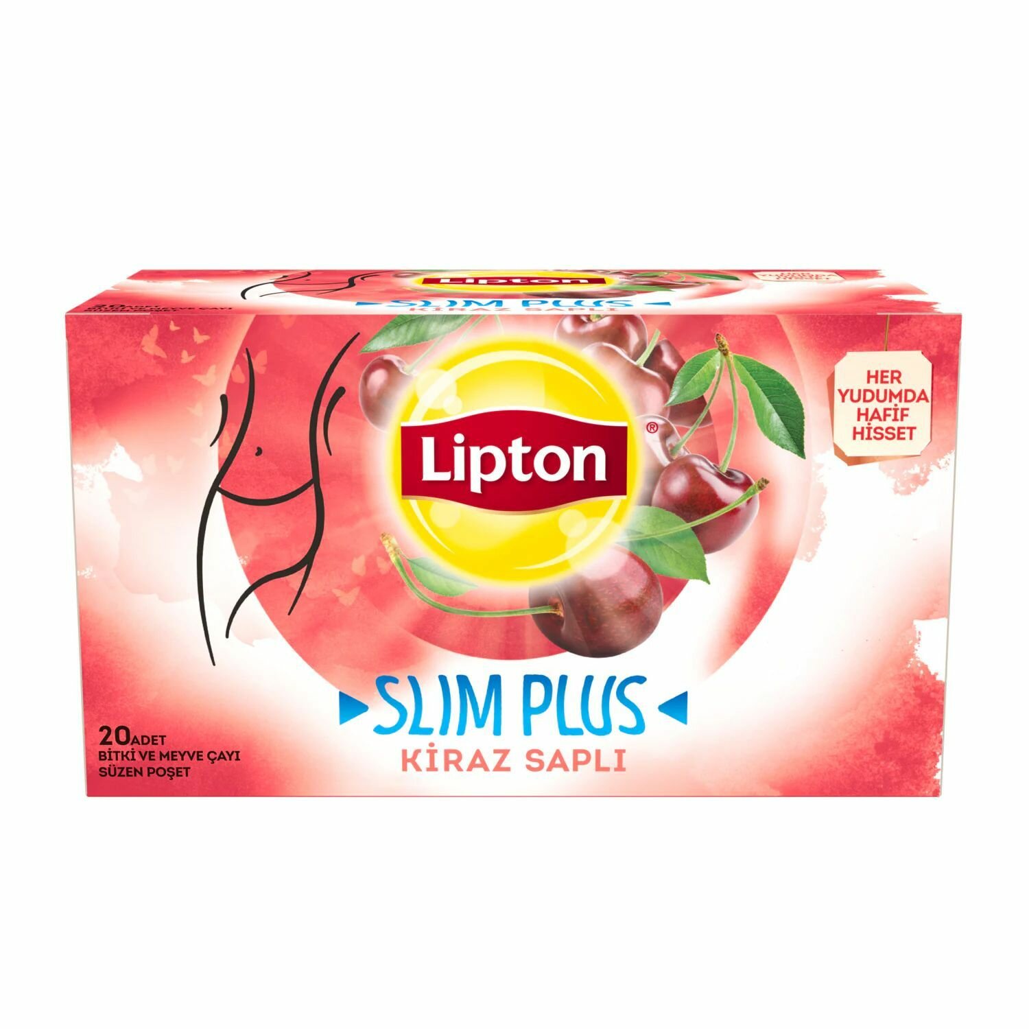 Lipton Slim Plus Вишневый чай в пакетиках (Липтон Слим плюс Kiraz Sapli)