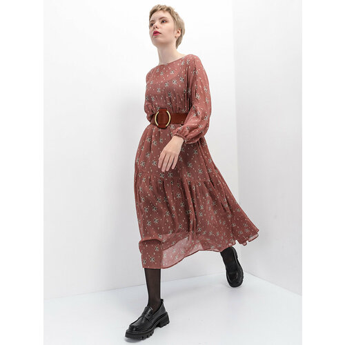 Платье ARTWIZARD, размер 170-(84-104)-(92-112)/ onesize/42-52, коричневый