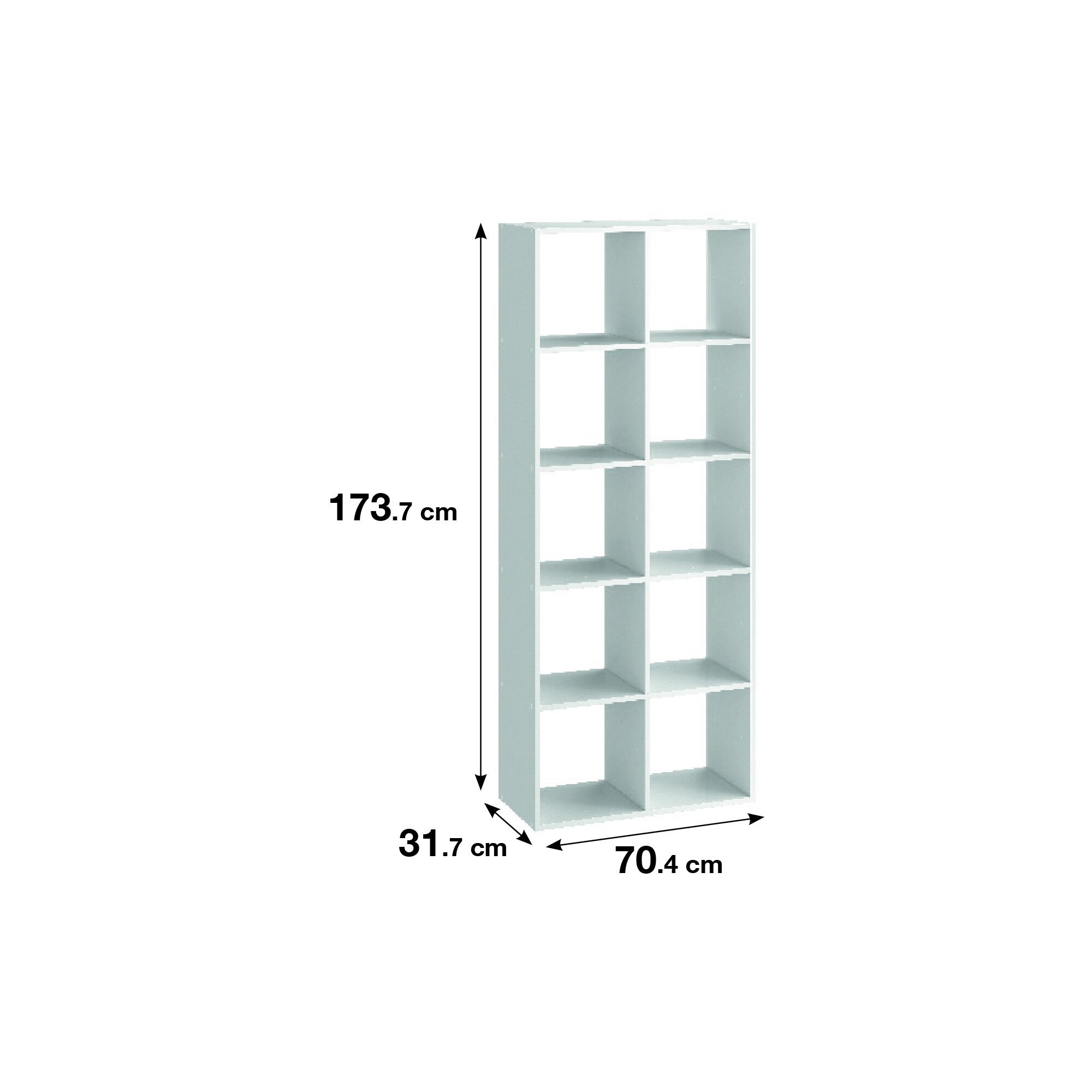 Стеллаж Spaceo KUB 10 секций 70x173x31.5 см ЛДСП цвет белый