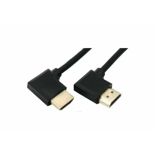 Угловой кабель HDMI 90 градусов, правый-левый, 1.4b FullHD,3D, 2 м. эластичный пружинный левый и правый угловой 90 градусов мини hdmi совместимый с hdmi совместимый кабель hdtv для планшета и камеры