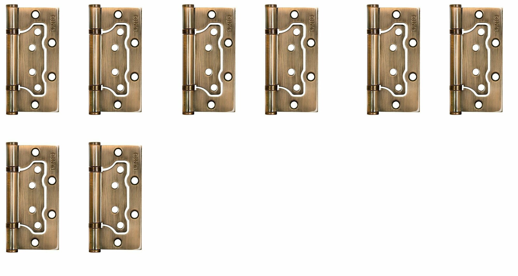 Петля универсальная без врезки Punto (Пунто) IN4200W AB (200-2B 100x25) бронза (комплект 8 штук)