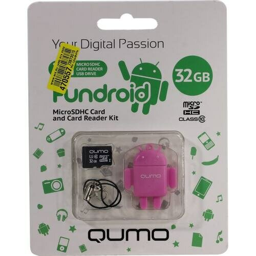 SD карта Qumo Fundroid QM32GCR-MSD10-FD-PNK