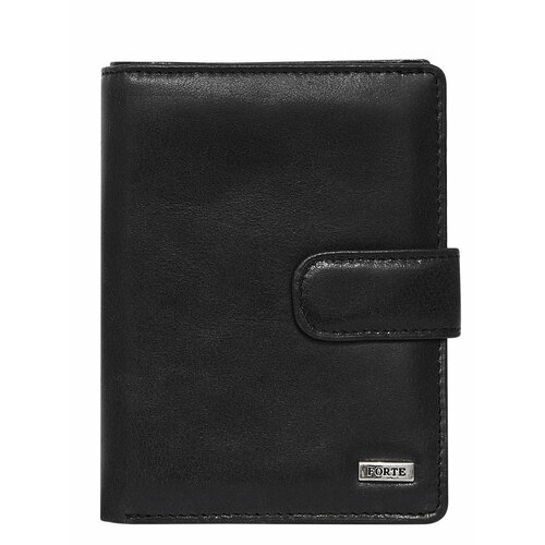 фото Кошелек forte, фактура гладкая, черный