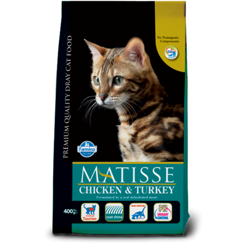 Корм для кошек Farmina Matisse с курицей, с индейкой, 400г 0.4 кг