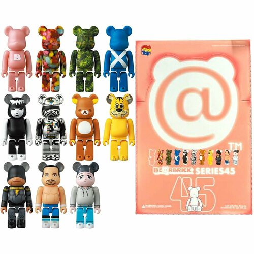 Игровые фигурки Medicom Bearbrick Blind Box Series 45 - 24 штуки, 7 сантиметров игровая фигурка medicom bearbrick blind box series 44 1 штука 7 сантиметров