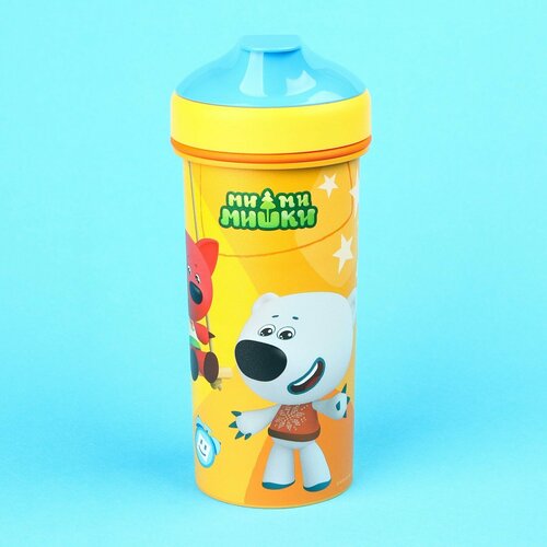 Бутылка детская Ми-Ми-Мишки с петлей 400 мл цвет оранжевый 485₽
