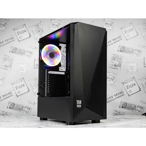 Корпус BaseTech GFX-01 120mm FRGB вентилятор Каленое стекло ATX черный