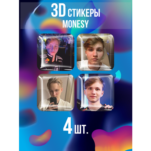 3D стикеры на телефон, Набор объемных наклеек, Монеси Осипов звезда кибер спорт M0NESY