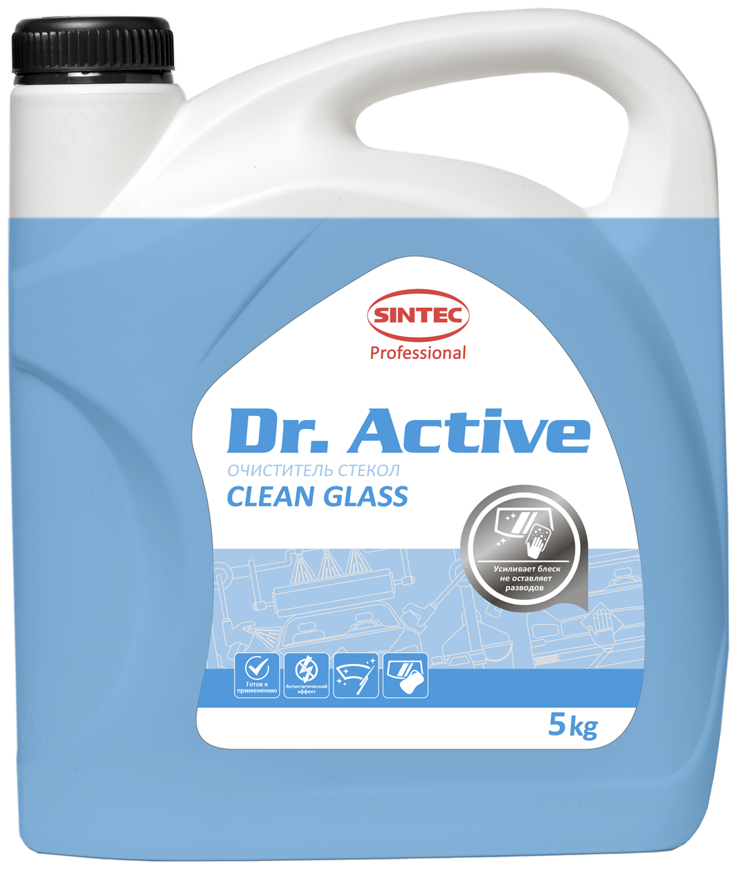 Очиститель стекол Sintec Dr.Active Clean Glass 5 кг SINTEC 801714 | цена за 1 шт