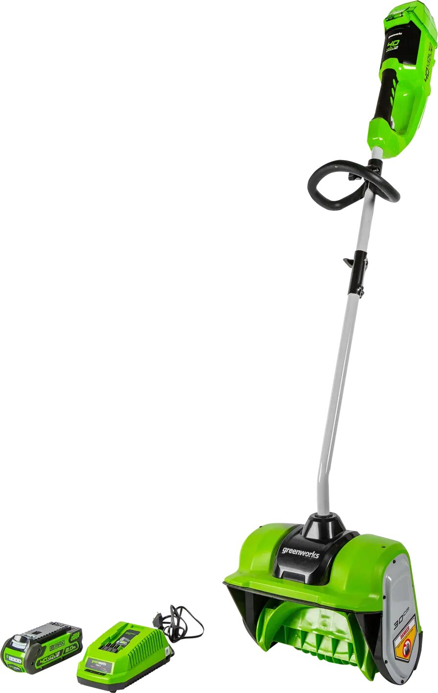 Снеголопата аккумуляторная Greenworks GD40SSK2 30 см 40 В АКБ и ЗУ в комплекте