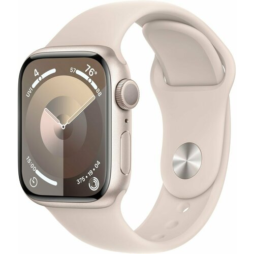 Часы Apple Watch Series 9 45mm Aluminium Case Sport Band Starlight SM 4562000₽