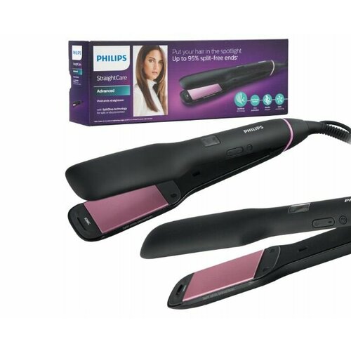 Выпрямитель для волос Philips Straight Care BHS676/00, черный