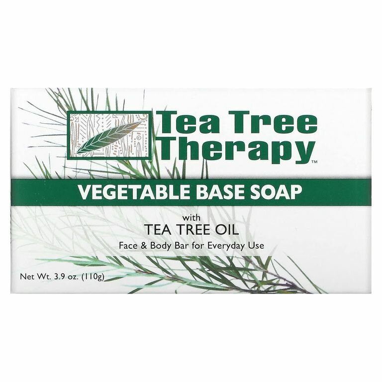 фото Tea Tree Therapy, Мыло на растительной основе, с маслом чайного дерева, брусок 110 г