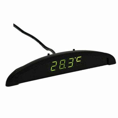 Часы в авто 3 в1 ВольтметрТермометрЧасы зеленый 160000₽