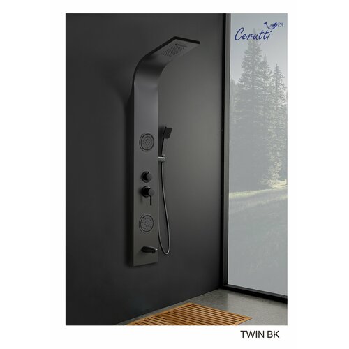 Душевая панель Ceruttispa TWIN BK (CT9984), черный