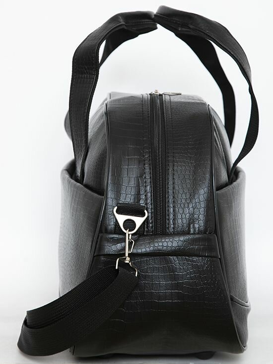 Саквояж дорожный кожзам "VIRO" ручная кладь, сумка в дорогу, дорожная сумка, мужская сумка, женская сумка. (черный крокодил) - фотография № 4