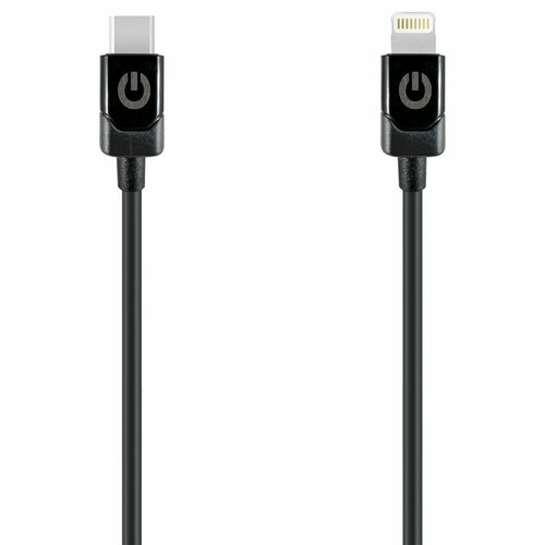 Кабель Gerffins PRO USB Type-C - Lightning 1м, черный, GFPRO-CAB-CL-BLACK
