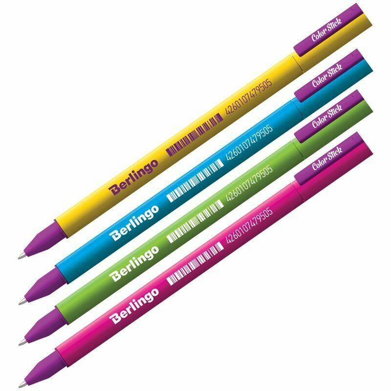 ручка гелевая черная BERLINGO Color Stick 0,5мм - фото №4