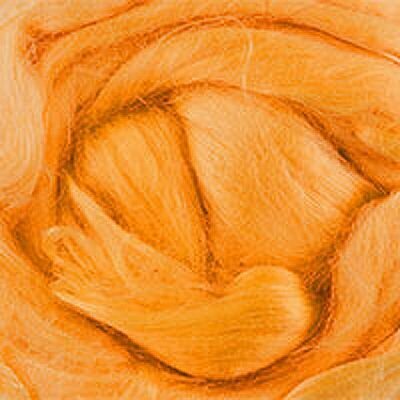 Волокно для валяния (цвет: оранжевый, 100% вискоза, 25 г.)