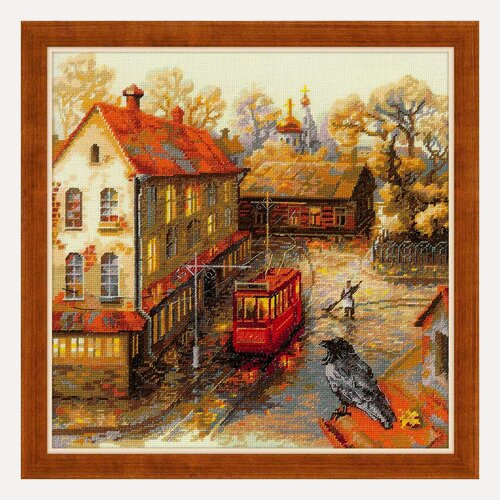 Изображение товара Набор для вышивания крестиком 'Теплая осень', 30*30 см, Риолис