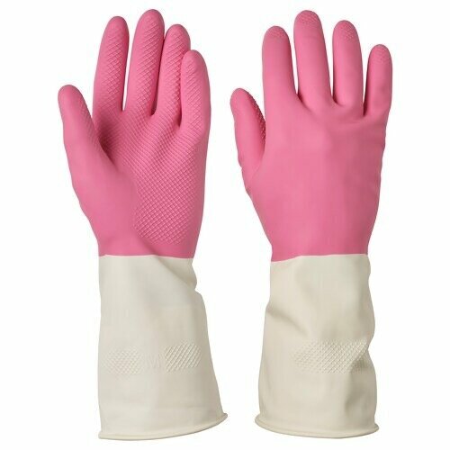 IKEA RINNIG (икеа ринниг) Хозяйственные перчатки, розовый, М