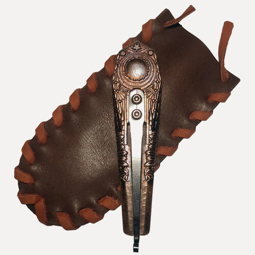 Изображение товара Варган Глазырина "Сатурн" с кожаным чехлом - музыкальный инструмент для начинающих и профи, отличный подарок, литьё