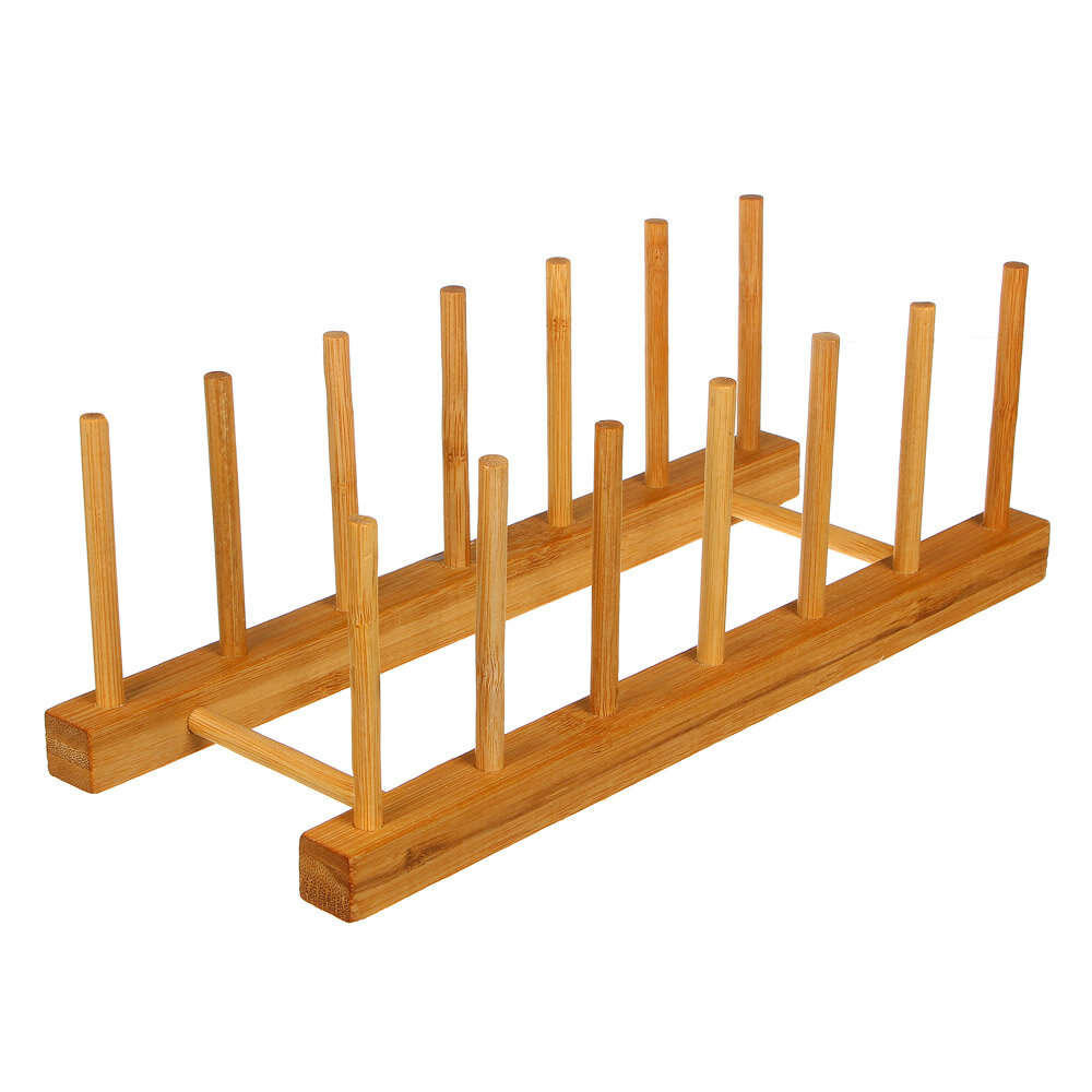 фото VETTA Подставка для тарелок/крышек, 6 отсеков, бамбук