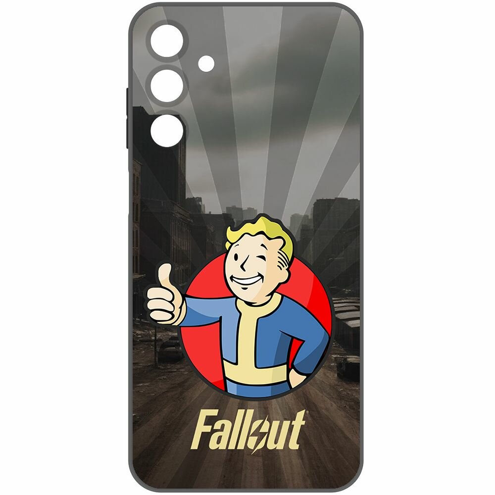Чехол-накладка Krutoff Soft Case Фоллаут (Fallout) - Волт-бой для Samsung Galaxy A25 5G (A256) черный