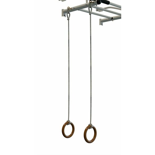 Кольца круглые деревянные гимнастические Hoffesh с металлическим коушем и карабином Корица