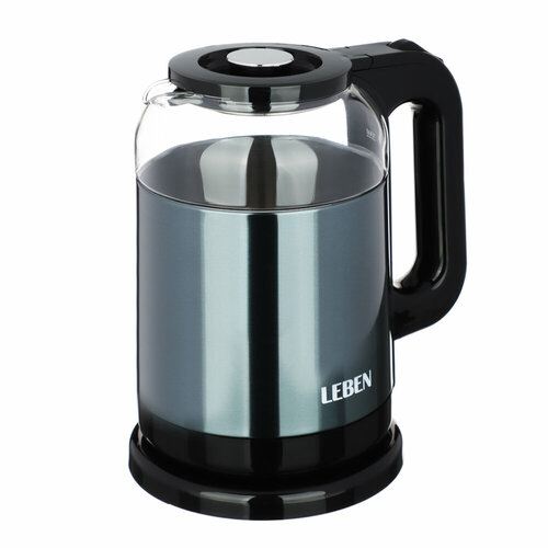 LEBEN Чайник электрический 18 л 1800Вт стекло пластик металл 220-240В 244600₽