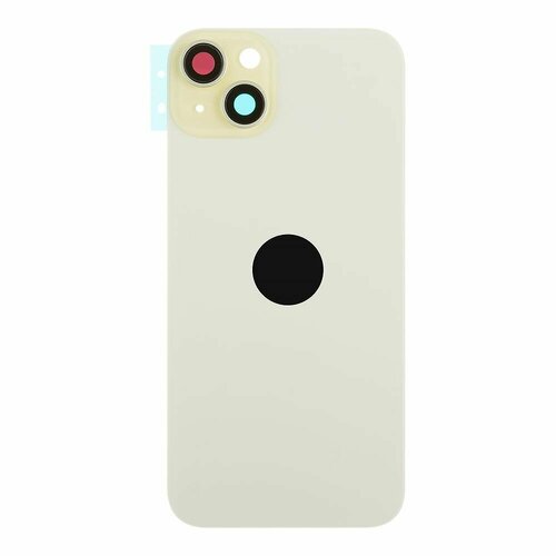 Задняя крышка для iPhone 15 Plus в сборе со стеклом камеры с логотипом MagSafe (желтый)