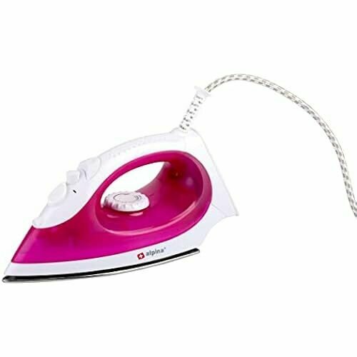Паровой утюг alpina 2000 Вт постоянная температура паровой удар функция распыления подошва из нержавеющей стали розовый 924600₽