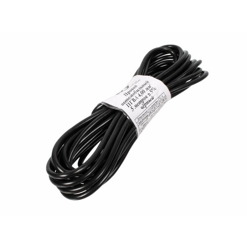 Провод автомобильный монтажный ПГВА 5м S-4.00мм черный