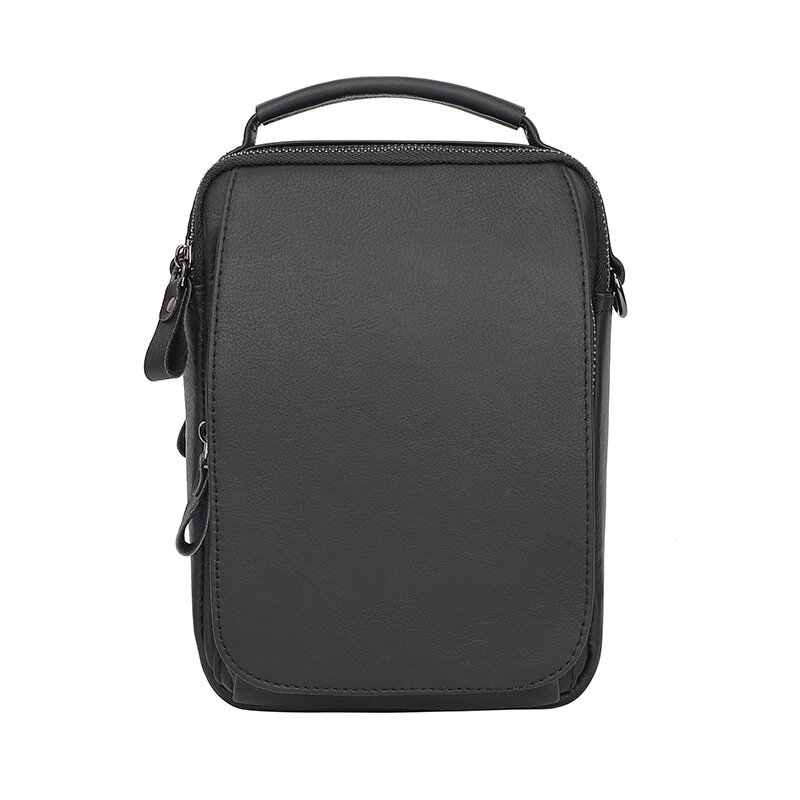 фото Сумка-мессенджер Jiameida 1012, воловья кожа, мужская, регулируемая, черная, шоколадная