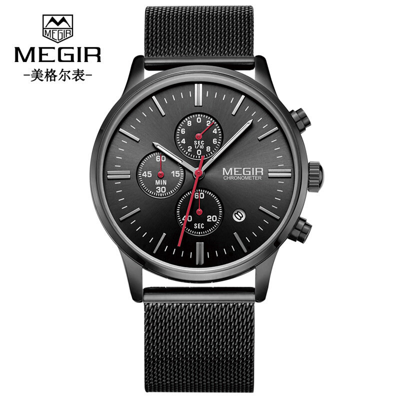 фото Часы MEGIR, кварцевые, водонепроницаемые, мужские