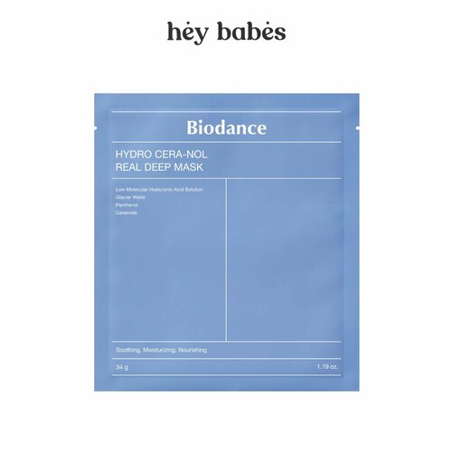 Восстанавливающая гидрогелевая маска с пантенолом и керамидами Biodance Hydro Cera-nol Real Deep Mask 650₽