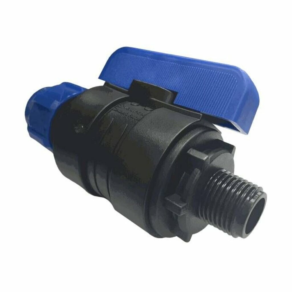 фото ПНД Кран шаровой компрессионный цанга — наружная резьба разборный 40х1 1/4" VALFEX