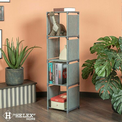 Шкаф стеллаж трансформер для одежды и обуви напольный в прихожую металлический этажерка для игрушек и книг в спальню и гостиную комнату 4 полки стенка для хранения открытая 990₽