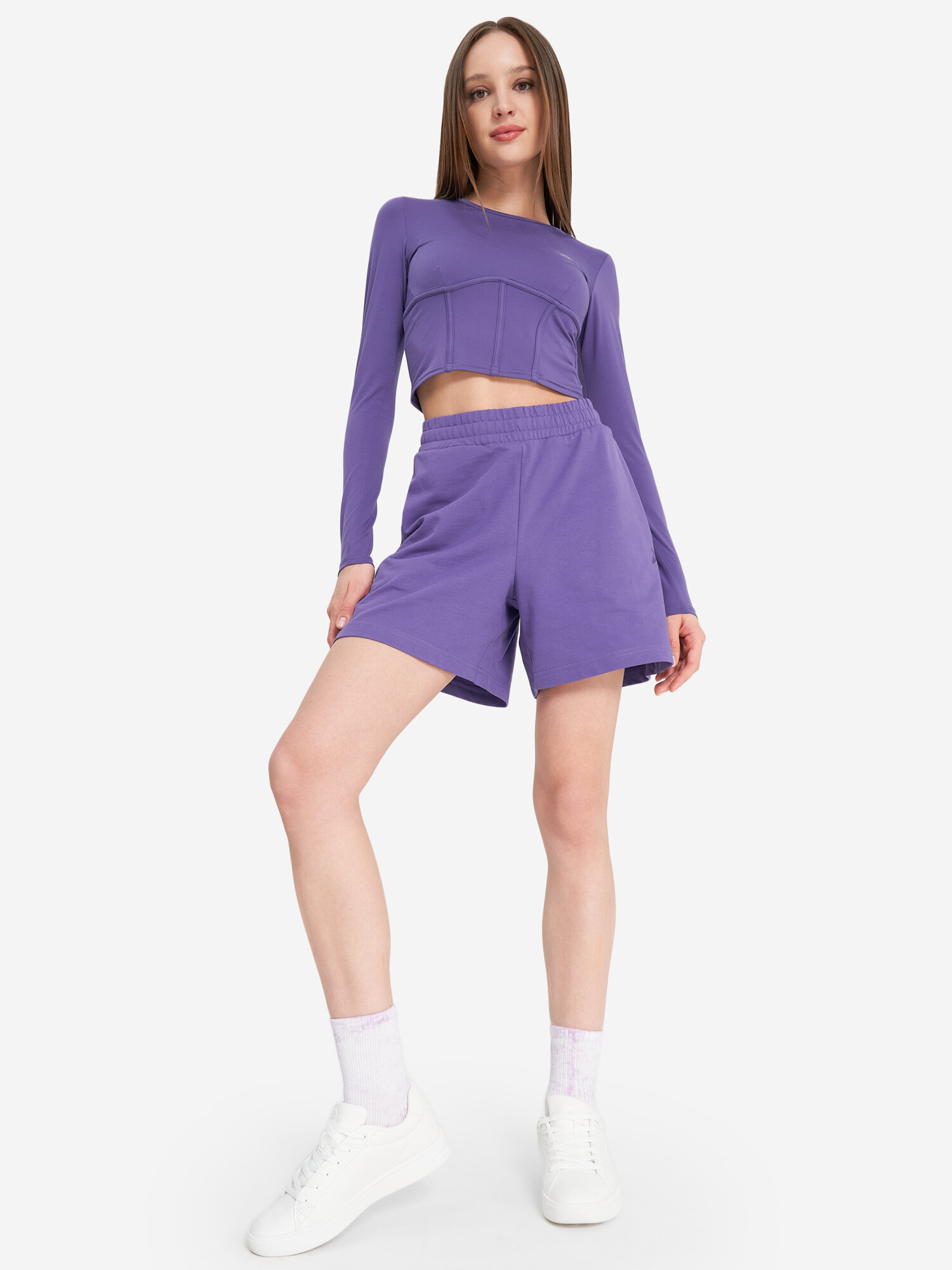 Шорты спортивные Demix, размер 46-48, фиолетовый — фото 1