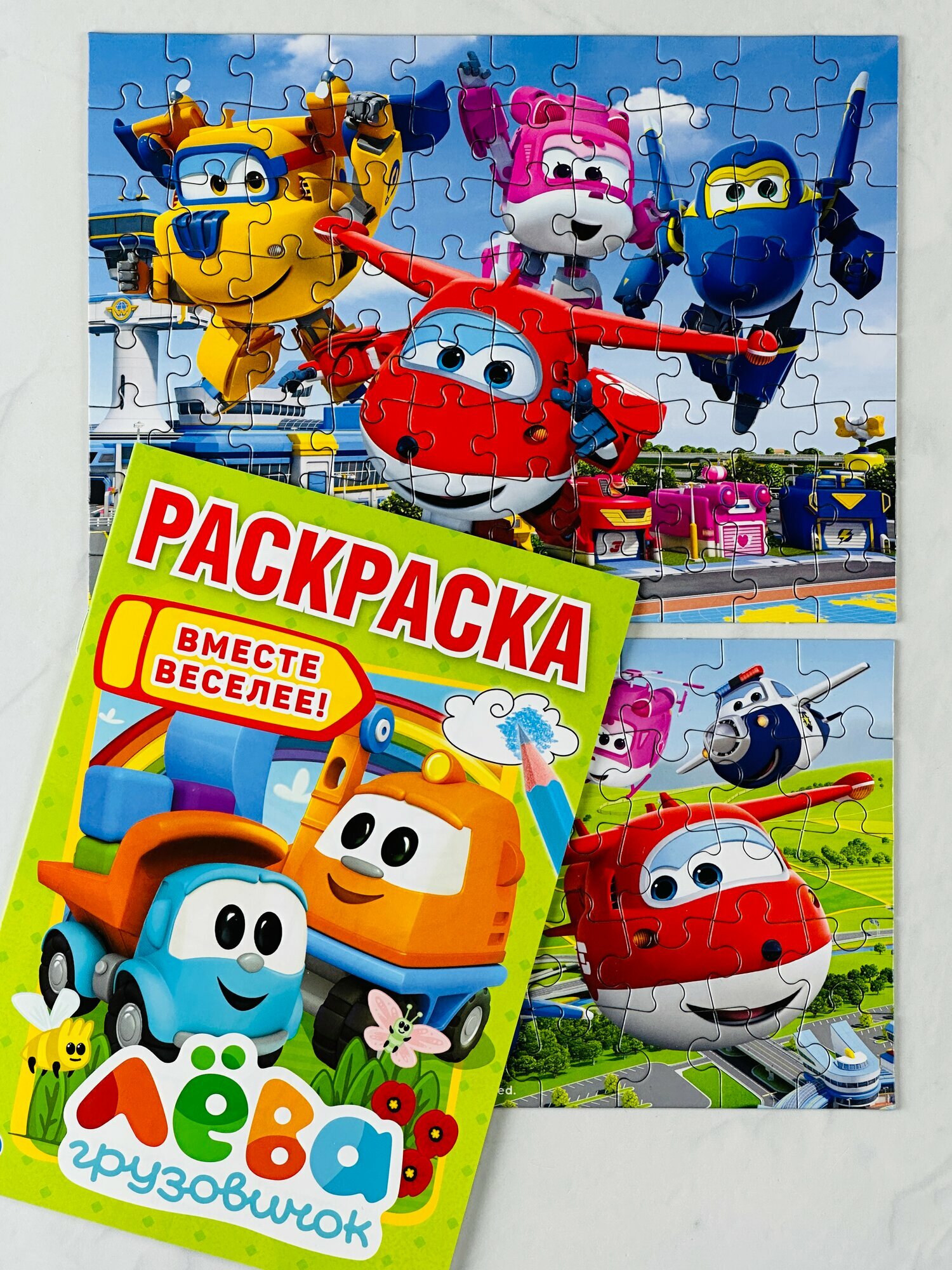 Пазлы Супер крылья суперкрылья 35 54 грузовичок Лева раскраска