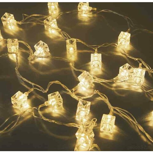 Гирлянда светодиодная Кубики 40LED теплый белый 4 м Funray